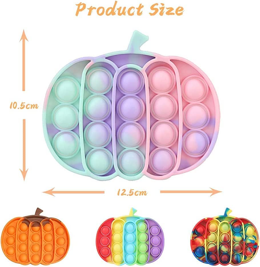 JSBlueRidge Toys - Vente Fidget/jouet anti-stress – enfant - Jouet Sensoriel Pop It Citrouille pour Enfants - Assorti6