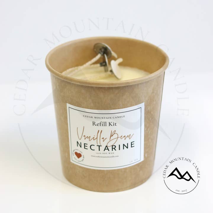 Cedar Mountain Candle - Wholesale Jar/Filled Candle - 16 oz Soy Candle Refill Kit