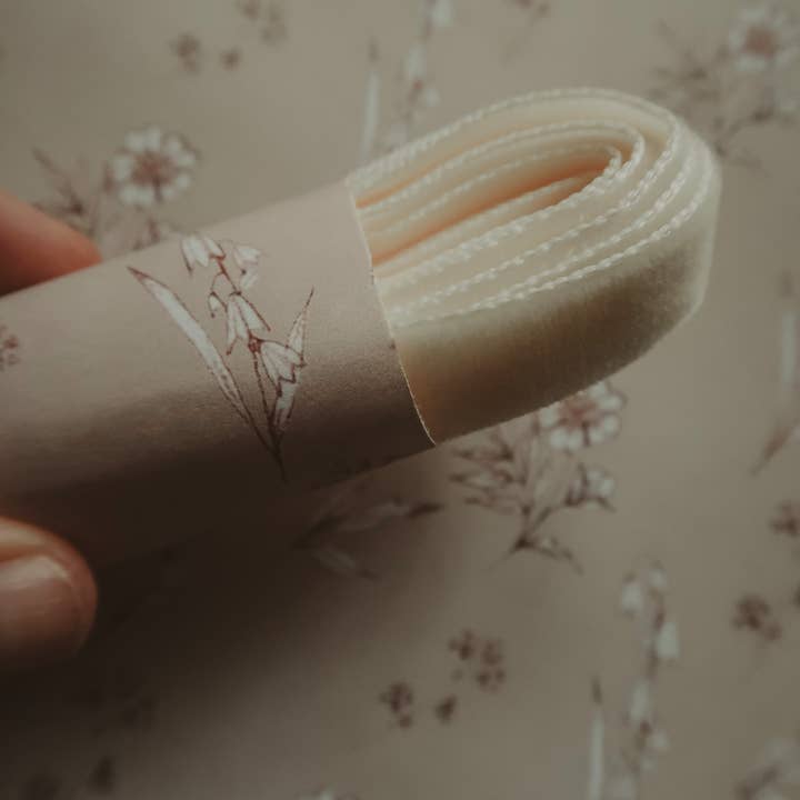 MyDesignPictures - Wholesale Ribbon - Gift Wrapping - Velvet ribbon PURE WHITE length 2,5m/width 16mm