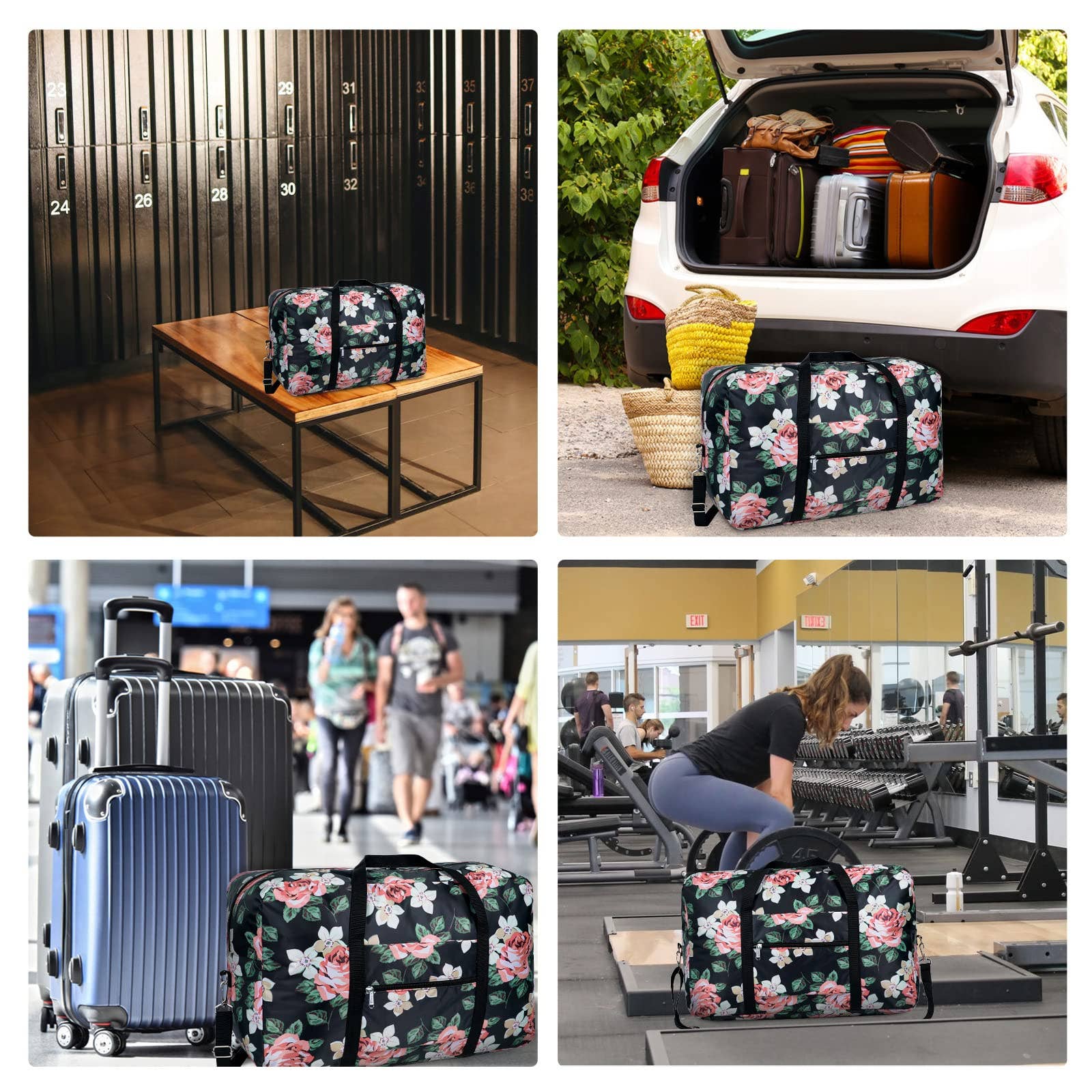 wandf - Venta al por mayor Bolsa de viaje - Unisex - Bolsa de viaje plegable NW3122 para equipaje de mano para estancia nocturna17