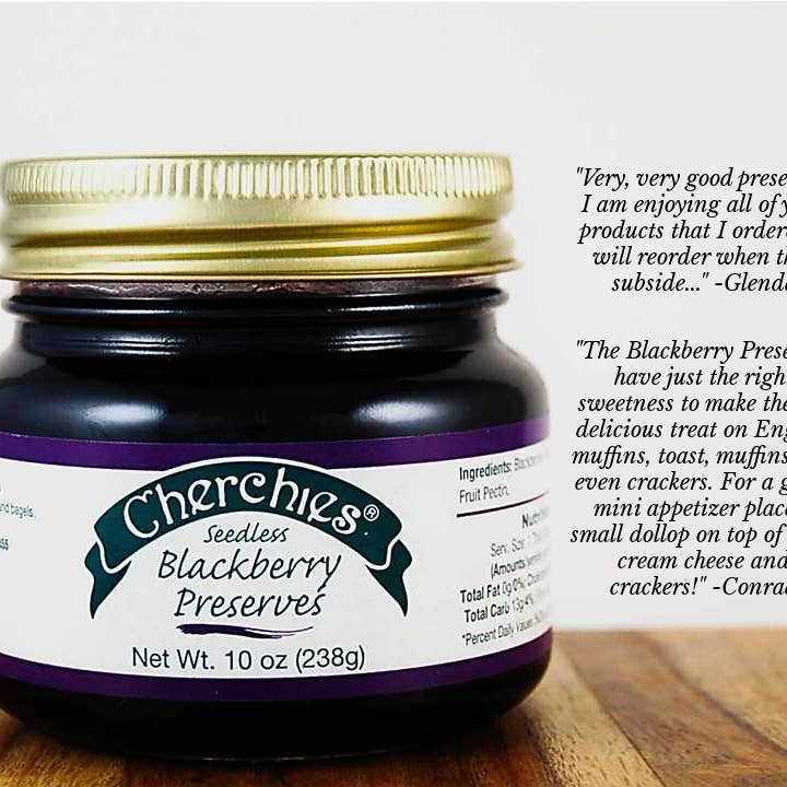 Cherchies Specialty Foods - Wholesale Preserves - Blackberry Preserves - Seedless1