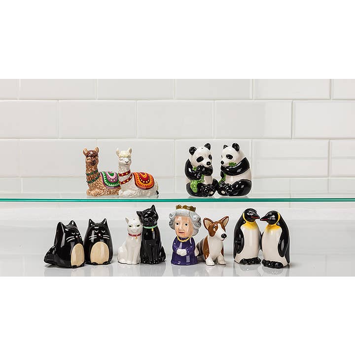 Abbott - Wholesale Salt & Pepper Shaker Set - Black Simple Cat Salt & Pepper-2.5"-17183