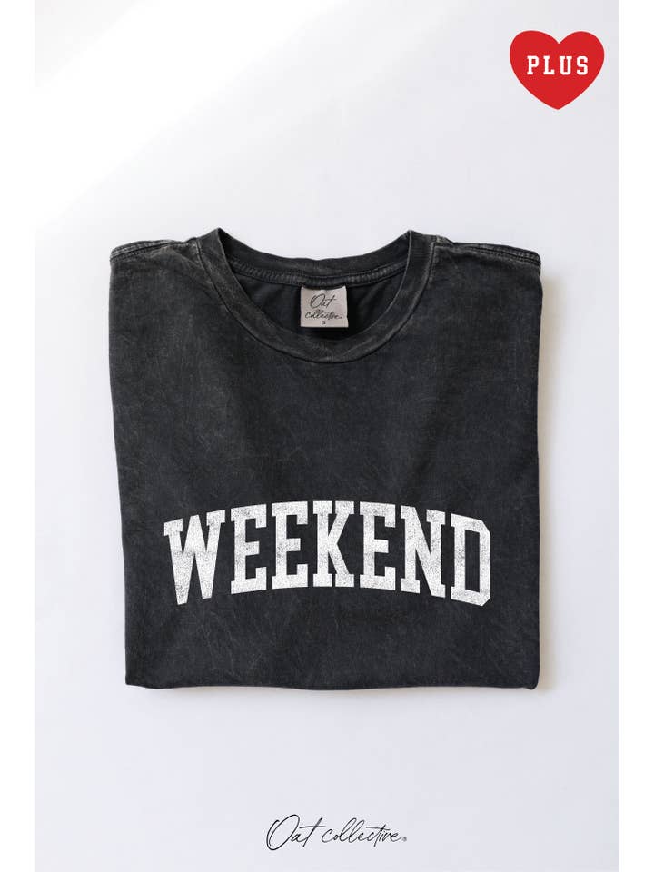 OAT COLLECTIVE - Wholesale Screen Printed T-Shirt - Women's - WEEKEND Plus Mineral Graphic Top