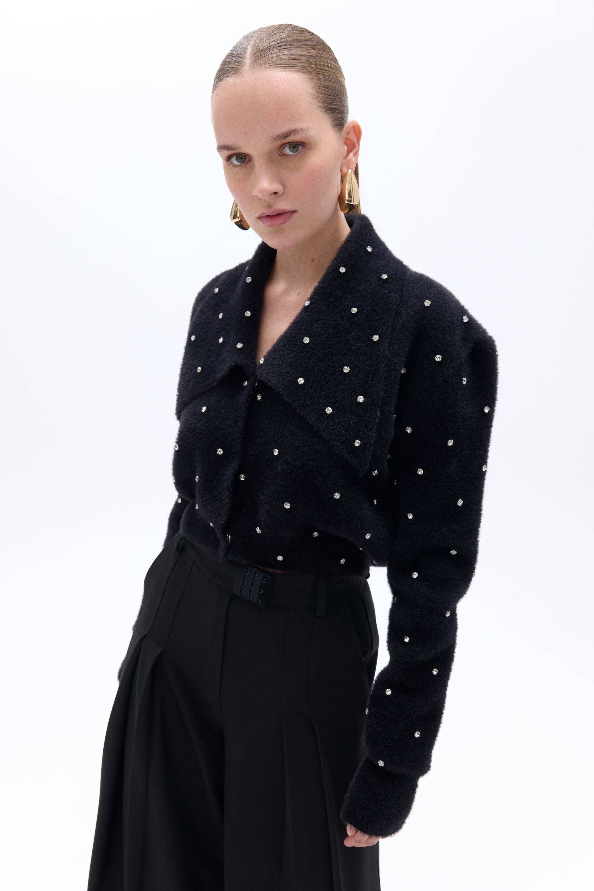 Black Pearl Embellished Knitwear for wholesale on Faire0