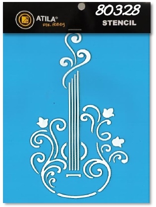Atiladecor, Artesanato Lda – wholesale Stencil/craft die – Stencil With Abstract Guitar 15X20Cm Min. 3 Pcs0