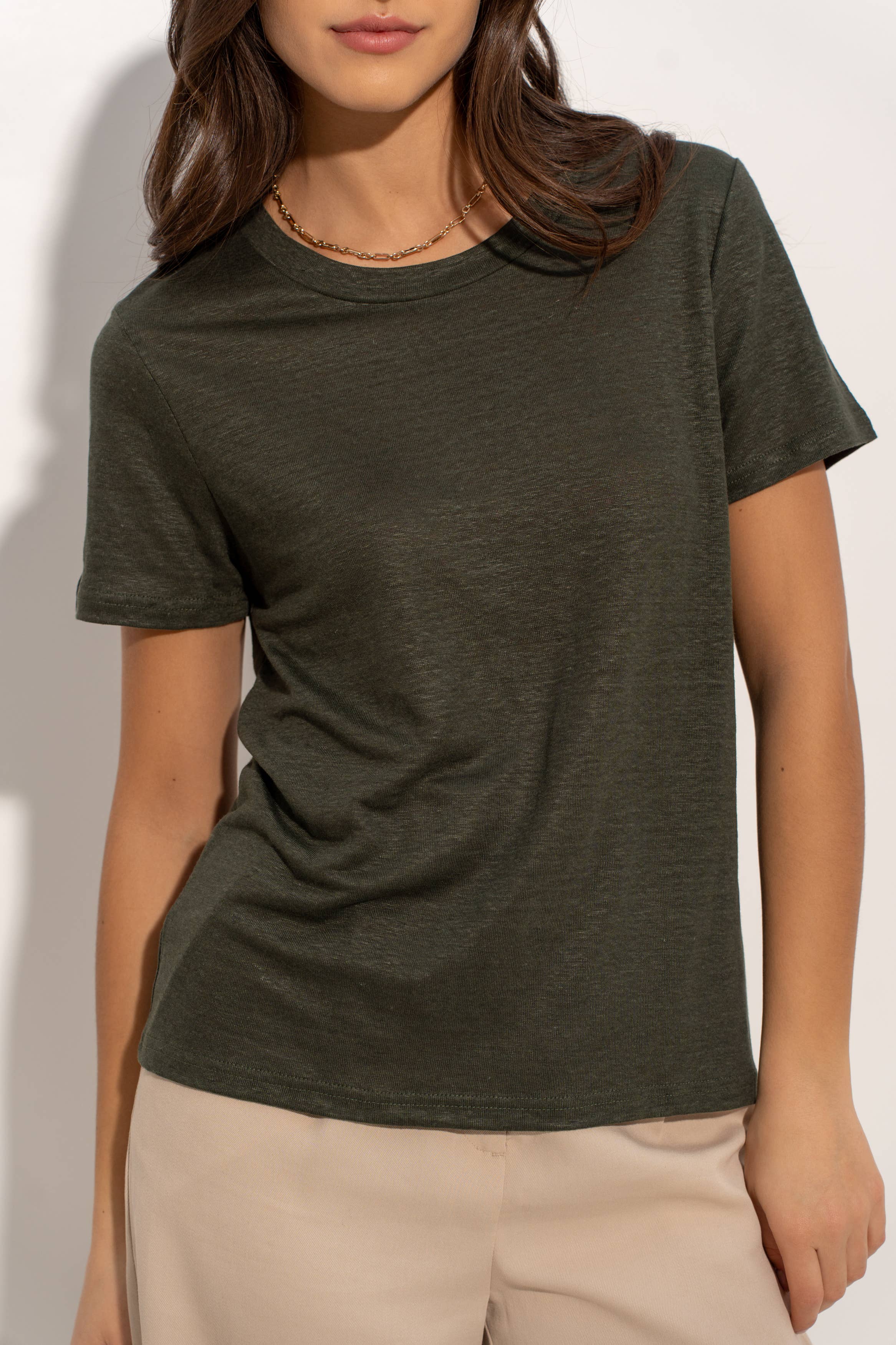 jw.atelier - Vente T-shirt – femme - T-shirt col rond en lin 16