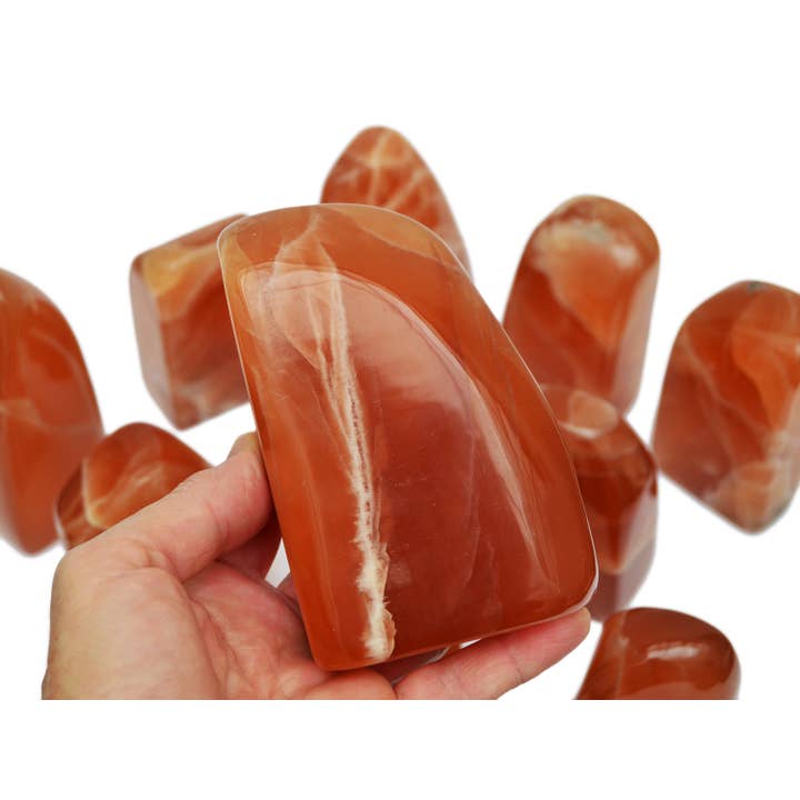 Kaia & Crystals – Großhandel Spiritueller Stein/Kristall – Honigcalcit in freier Form (300 g — 800 g)8