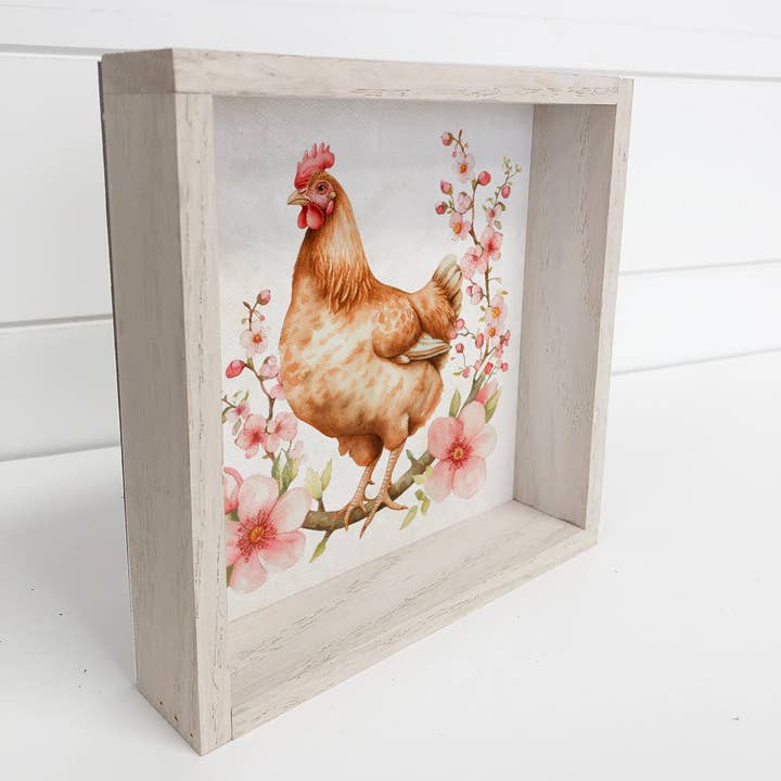 Hangout Home - Wholesale Art Print - Spring Chicken Cherry Blossom - Spring Chicken Canvas Art