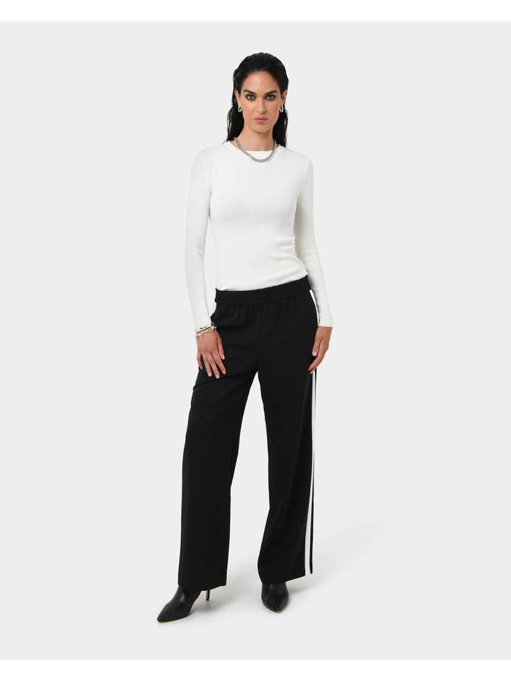 Black Ivory Forcast Women's Alla Contrast Elastic Pants for wholesale on Faire