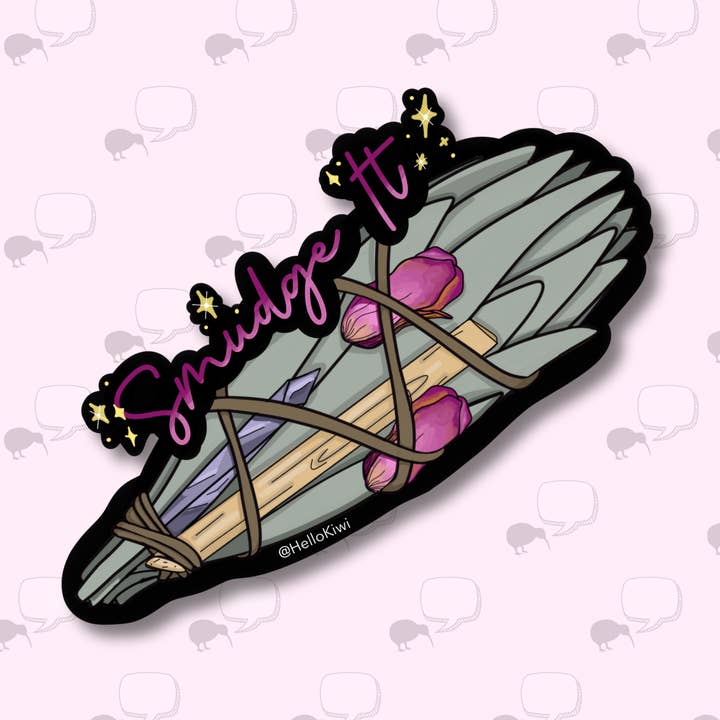 Smudge Stick Sage Bundle, Meditation Waterproof Yoga Sticker for wholesale by Hello Kiwi