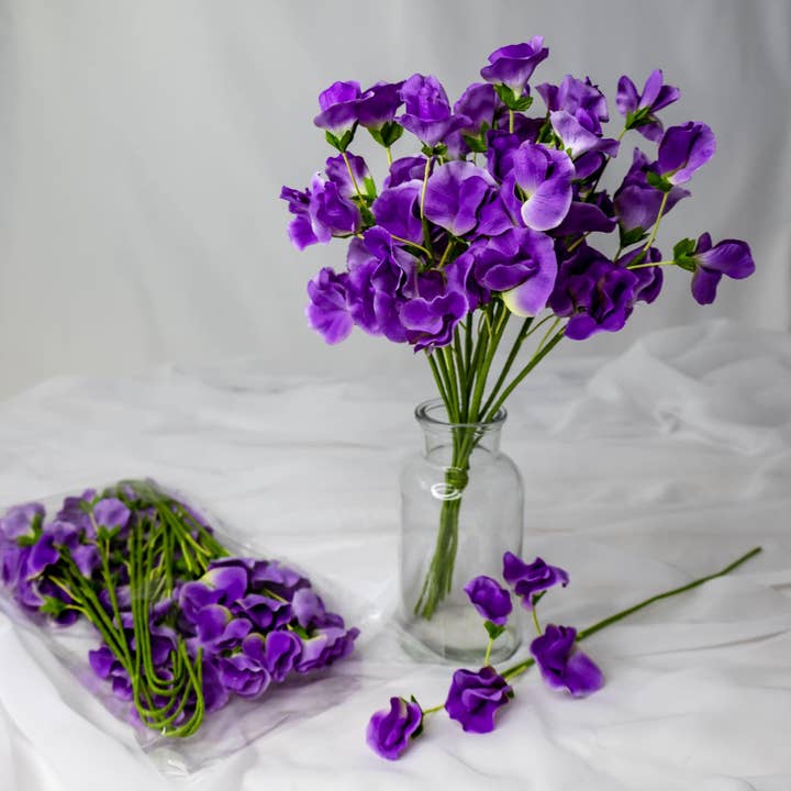 Realistic Artificial Flowers - Wholesale Artificial flowers - Mauve Sweet Pea - Realistic Artificial Flowers4