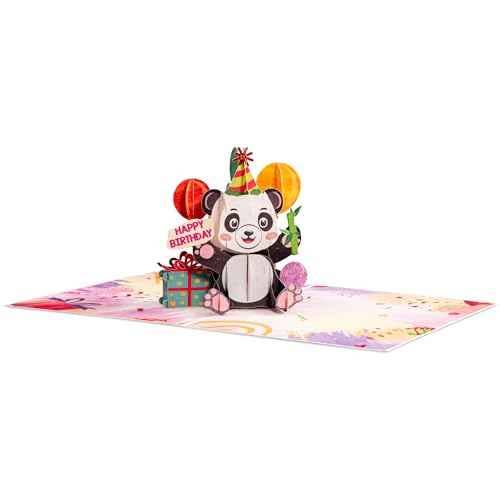 Paper Love – wholesale Birthday card – Birthday Panda Frndly Pop Up Card - 8"x6"5