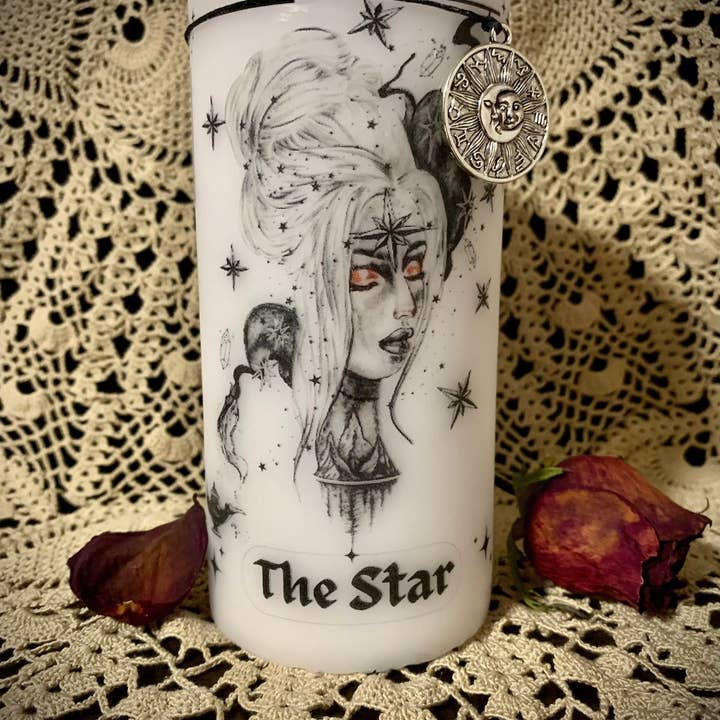 Krimson Canvas - Wholesale Votive Candle - The Star Tarot Card Decor Candle