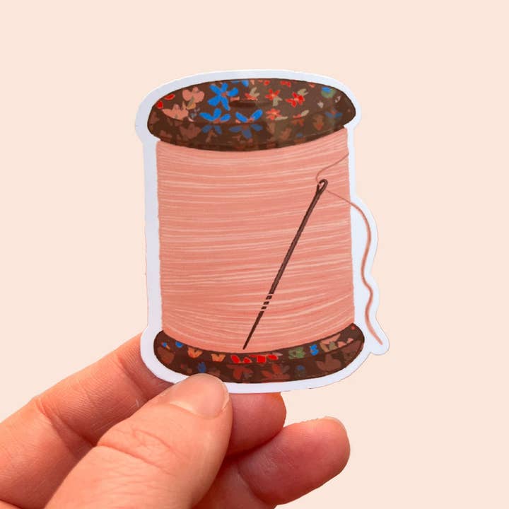 Autocolantes em vinil de bobina de linha, adesivo de costura de colcha fofa por atacado de Laurenspired