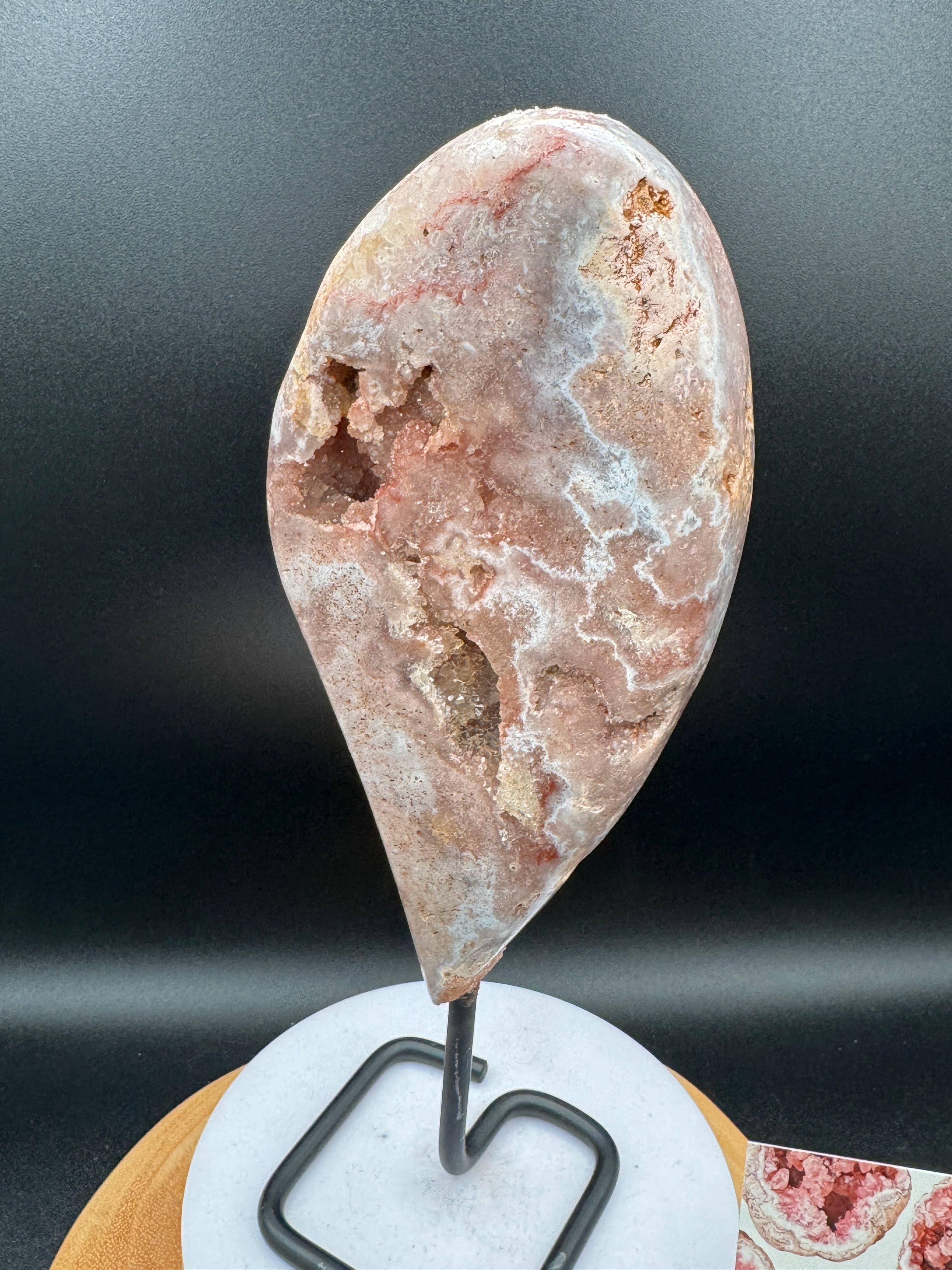 The 7 Directions - Wholesale Spiritual Stone/Crystal - Pink amethyst free form from Brazil w/ info card H21110