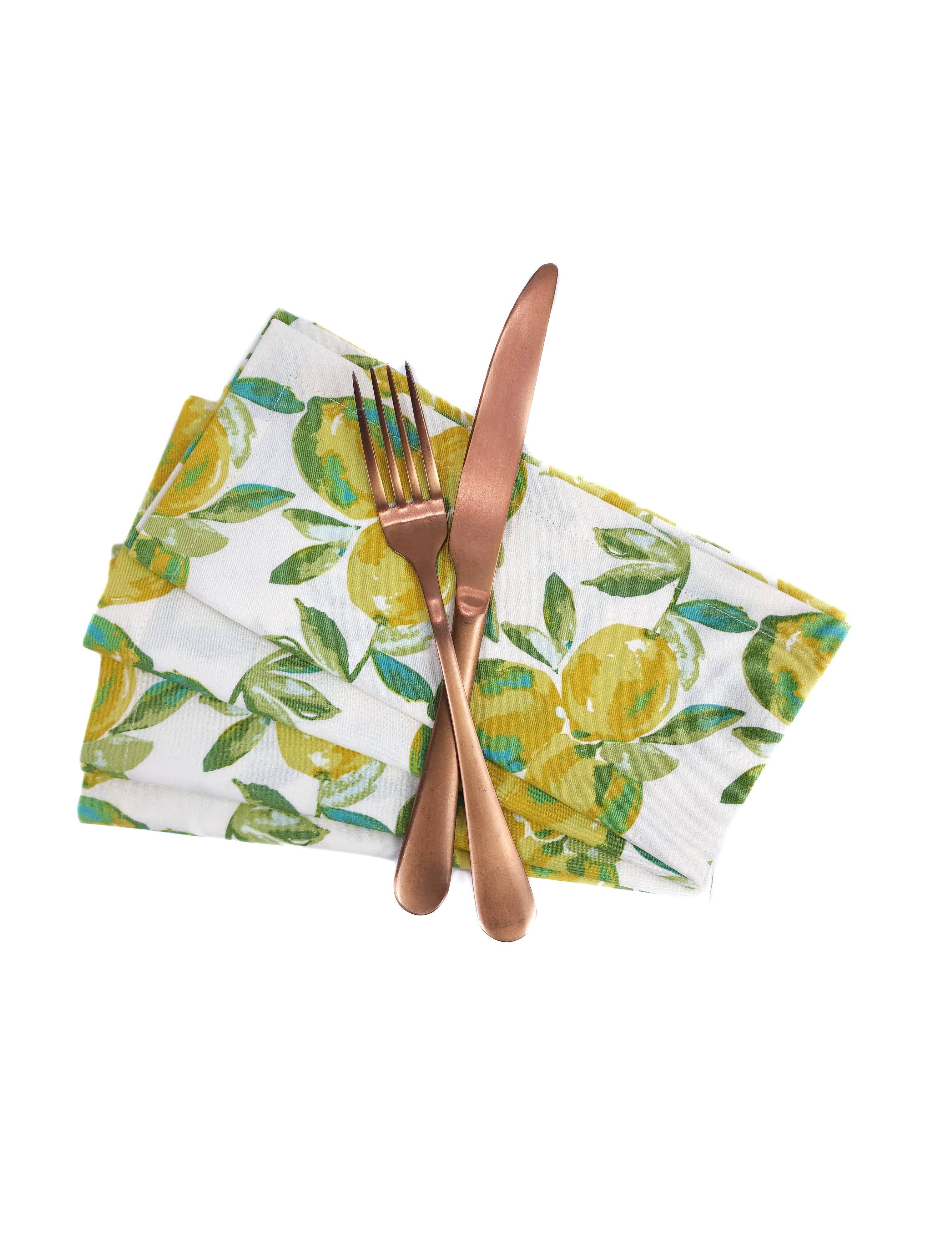 90 West Linen Co. - Wholesale Dinner & Cloth Napkin - Lemon Grove Cloth Napkins, Set of 411