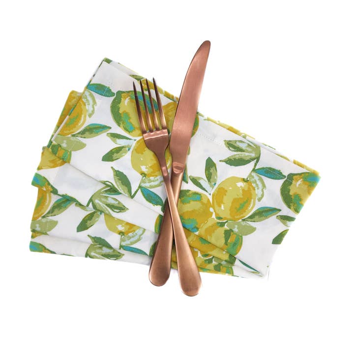 90 West Linen Co. - Wholesale Dinner & Cloth Napkin - Lemon Grove Cloth Napkins, Set of 411