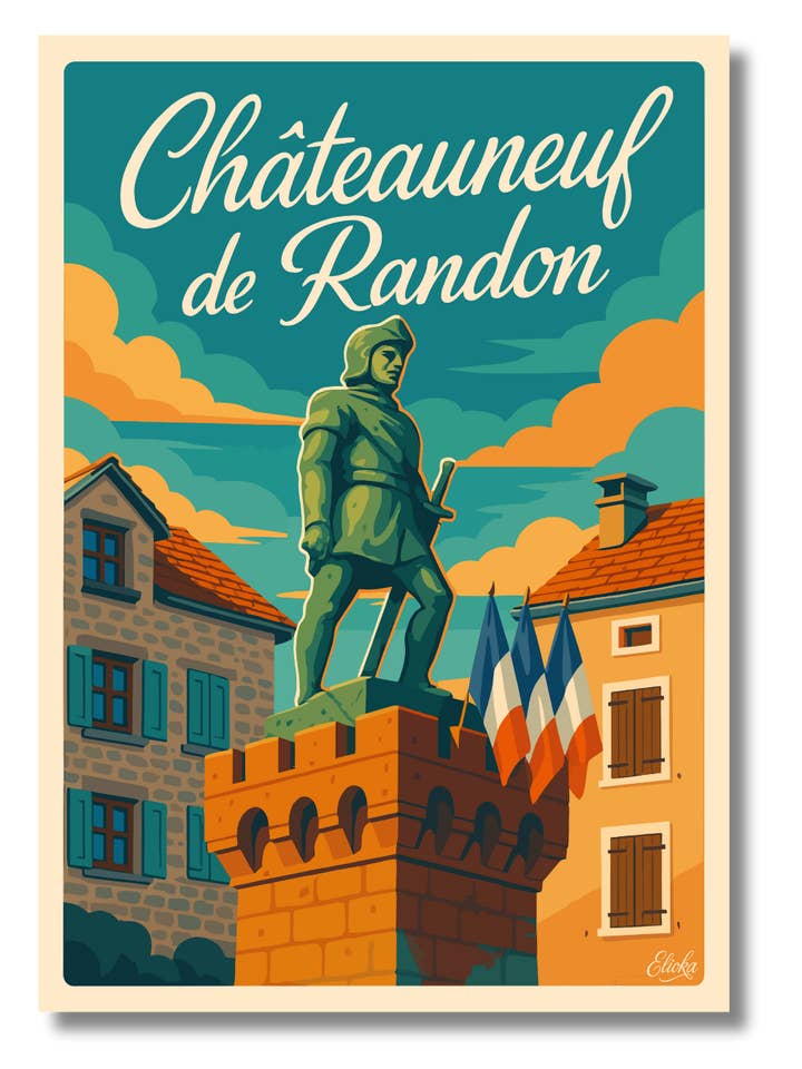 Châteauneuf-de-Randon poster for wholesale by ELIOKA