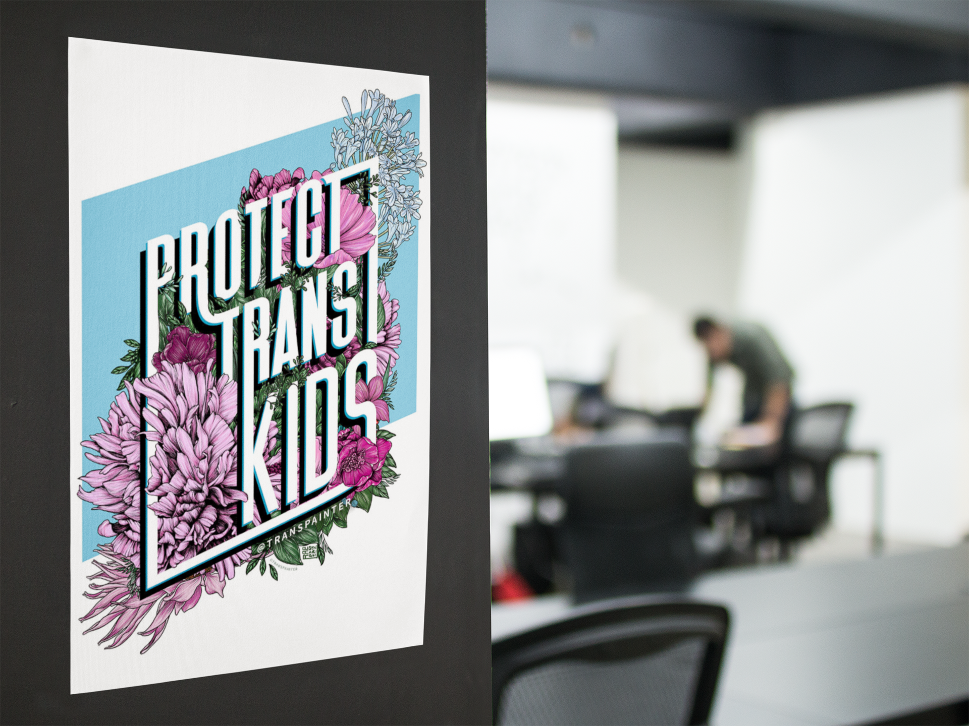 Transpainter - Wholesale Art Print - Protect Trans Kids Poster | Transgender Youth Art Print5
