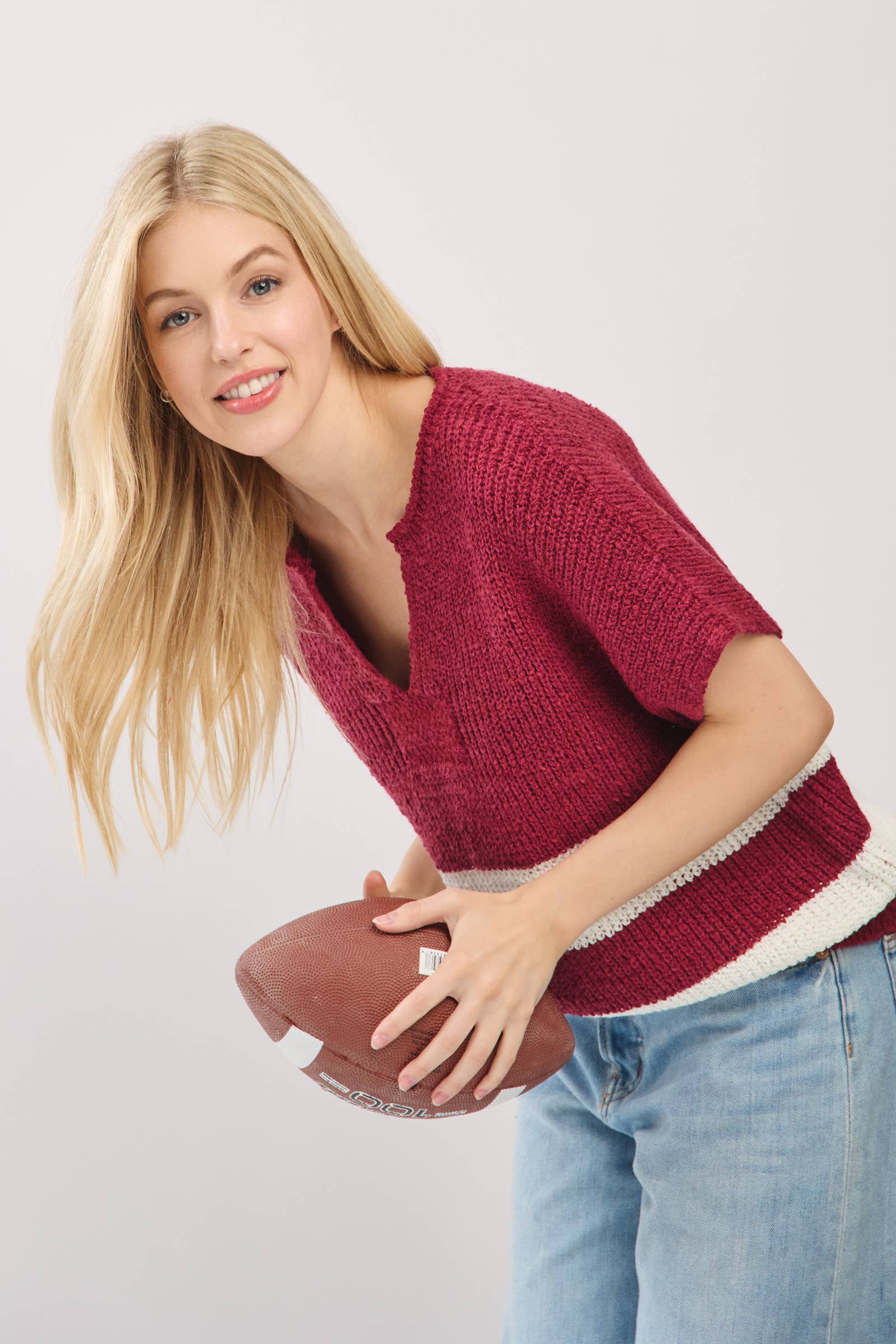 Sewn and Seen - Wholesale Knit Sweater - Women's - Stripe Knit Sleeveless Sweater38