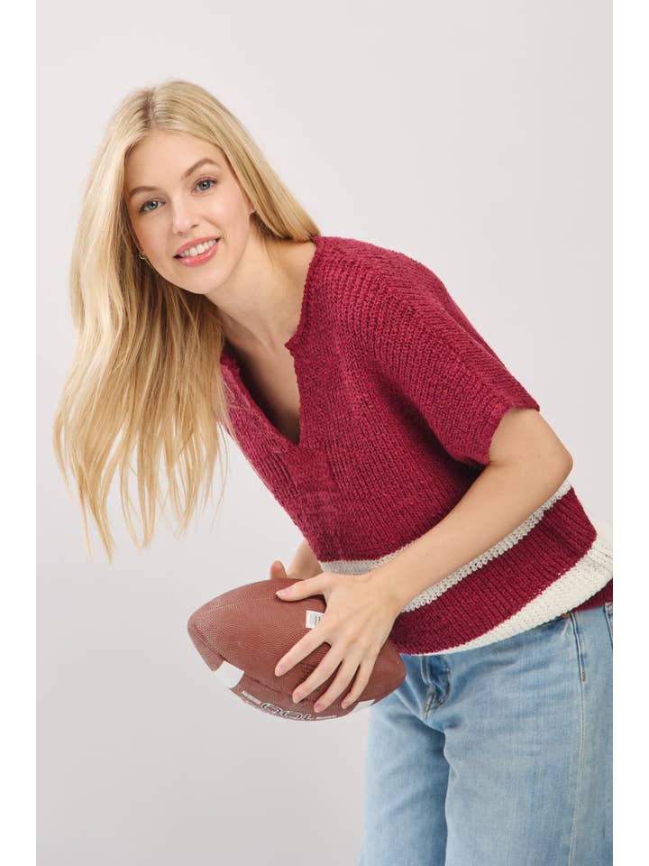 Sewn and Seen - Wholesale Knit Sweater - Women's - Stripe Knit Sleeveless Sweater38