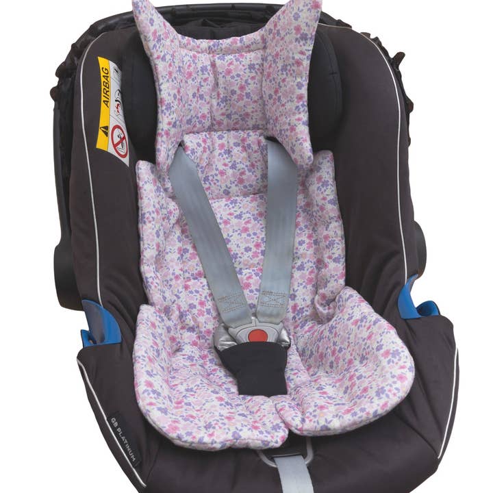 Atelier Babbi - Wholesale Stroller Cover/Accessory - Baby - Stroller Cushion - Flowers / Pink1