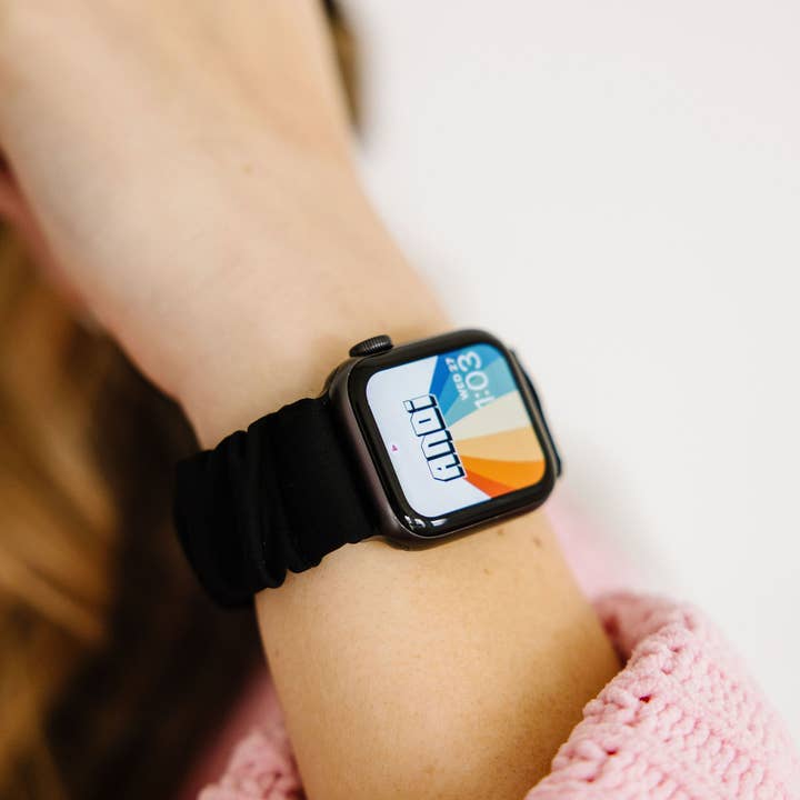 Shop Andi - Wholesale Watch Band/Strap - Women's - Black Athletic Scrunchie Band Compatible with Apple Watch5
