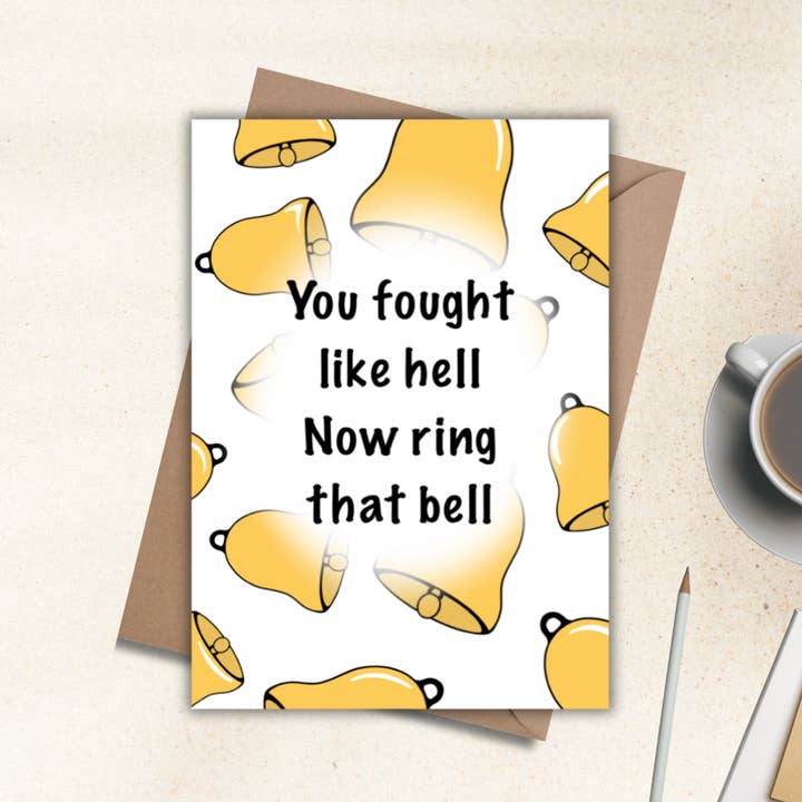 Hai Combattuto Come un Leone Ora Suona Quel Campanello - Fine del Trattamento Oncologico per la vendita all'ingrosso da parte di The Elephant in the Room Gifts