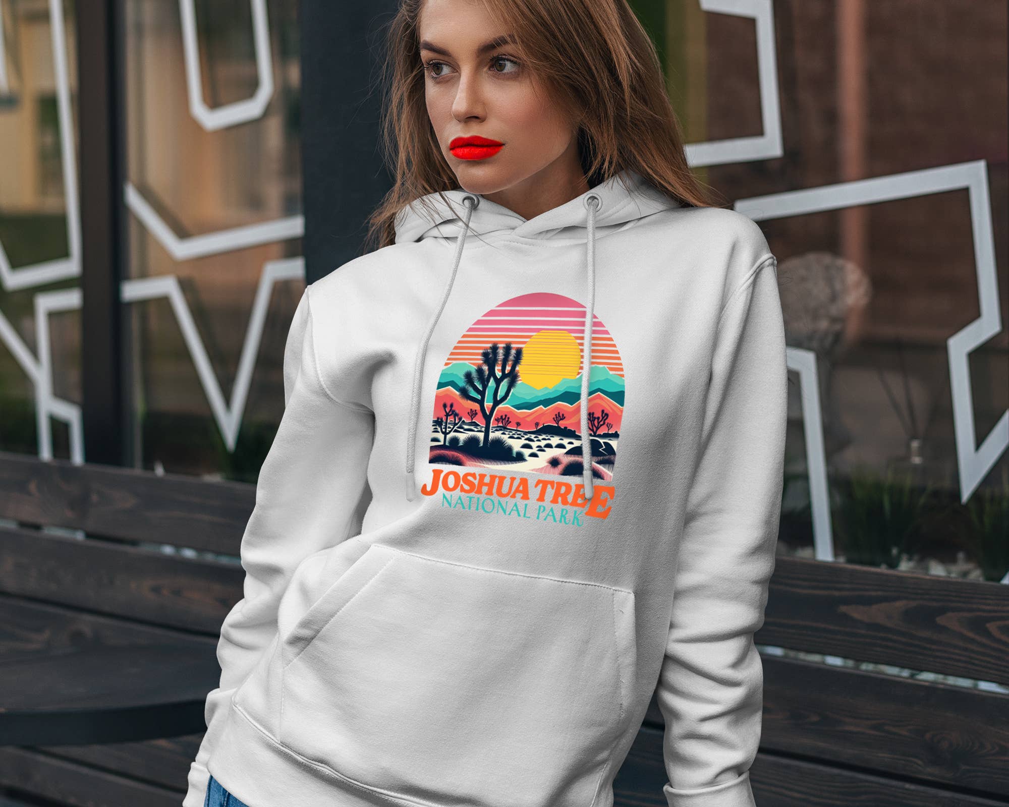 Vivtrek - Wholesale Hoodie - Unisex - Vintage Joshua Tree US National Park Retro Sunset Hoodies10