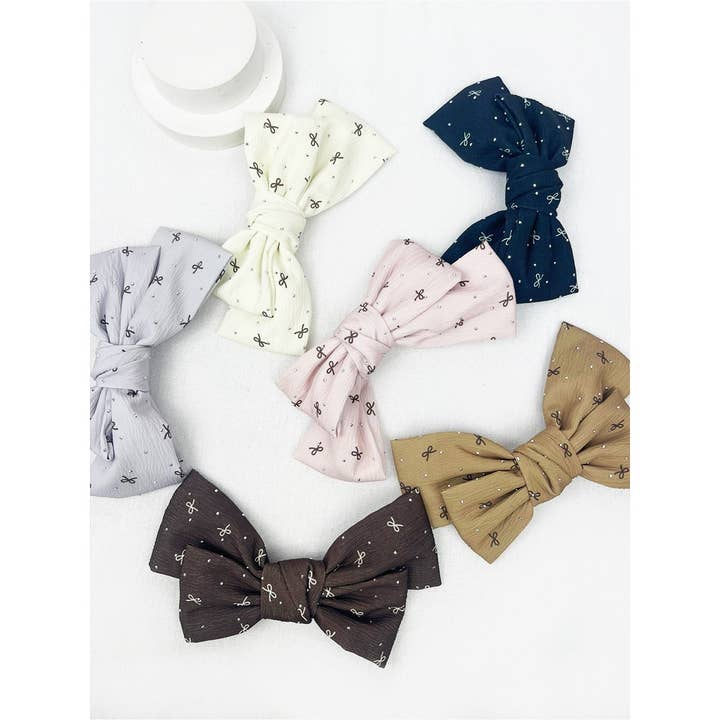 Bow Print Double Layered Bow Clips for wholesale by Love and Repeat
