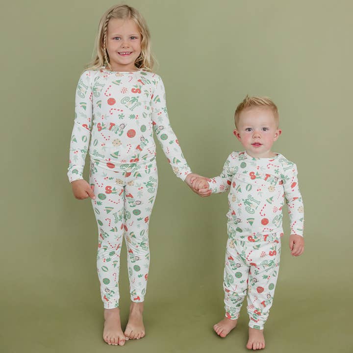 Copper Pearl - Wholesale Sleepwear Set - Kids - 2pc Long Sleeve Pajama Set - Elf1