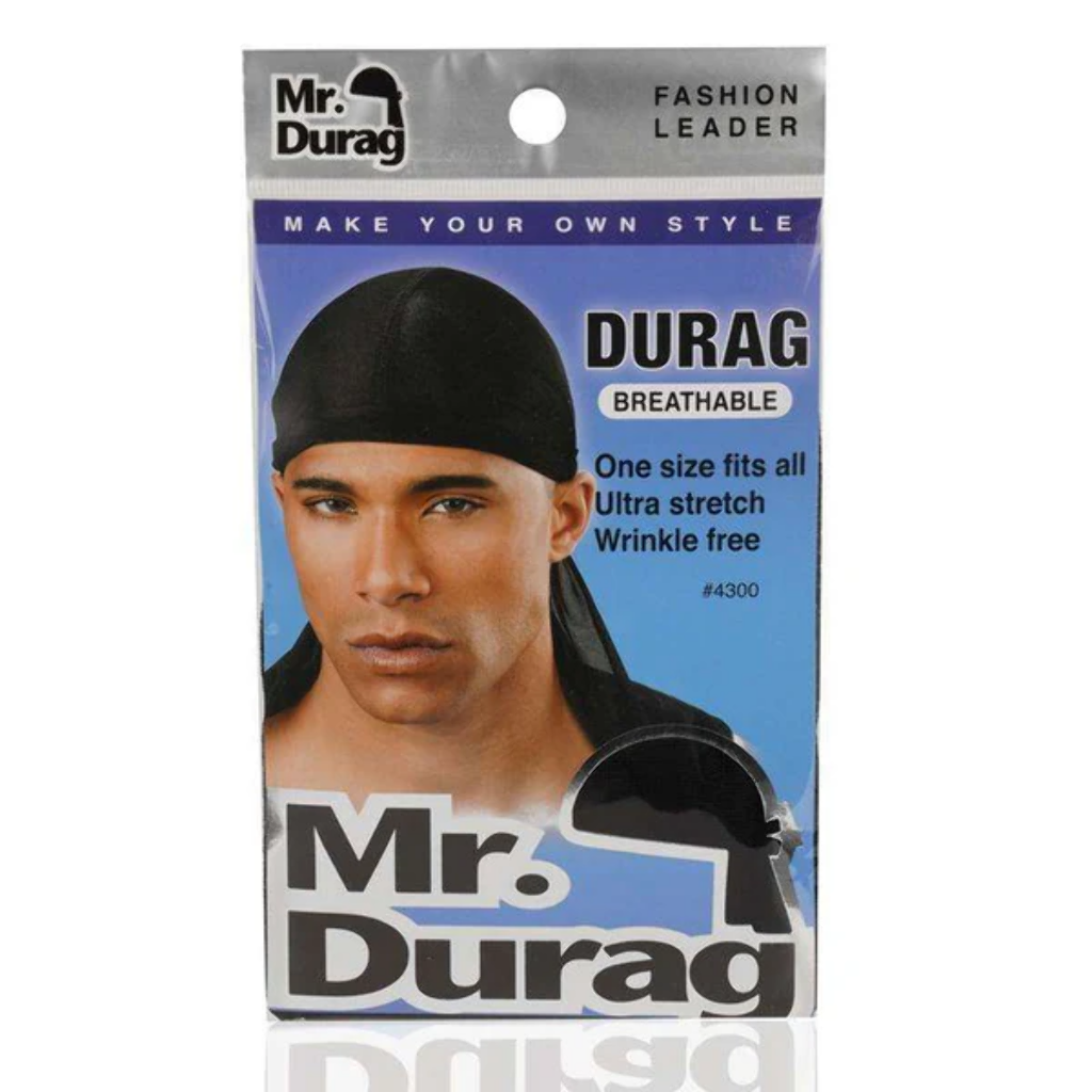 WHOLESALEBEAUTYLA - Wholesale Hair Towel/Wrap - Mr. Durag Solid Durag Black (12 PCS)0