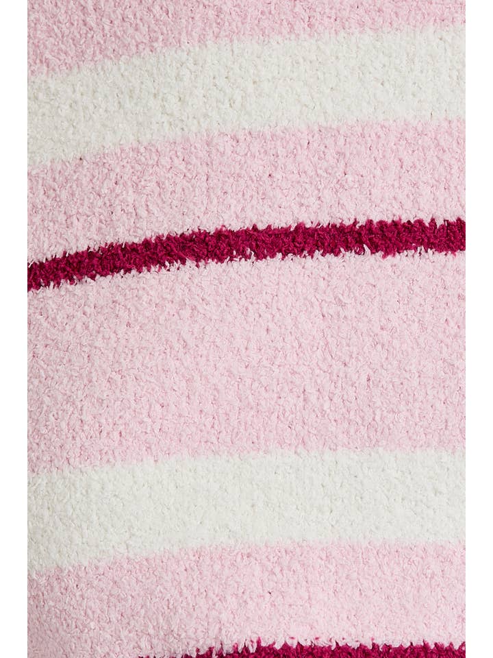 LE LIS - Vente Ensemble de vêtements d'intérieur – femme - Haut en tricot à rayures à manches longues avec pantalon en tricot à jambes larges12