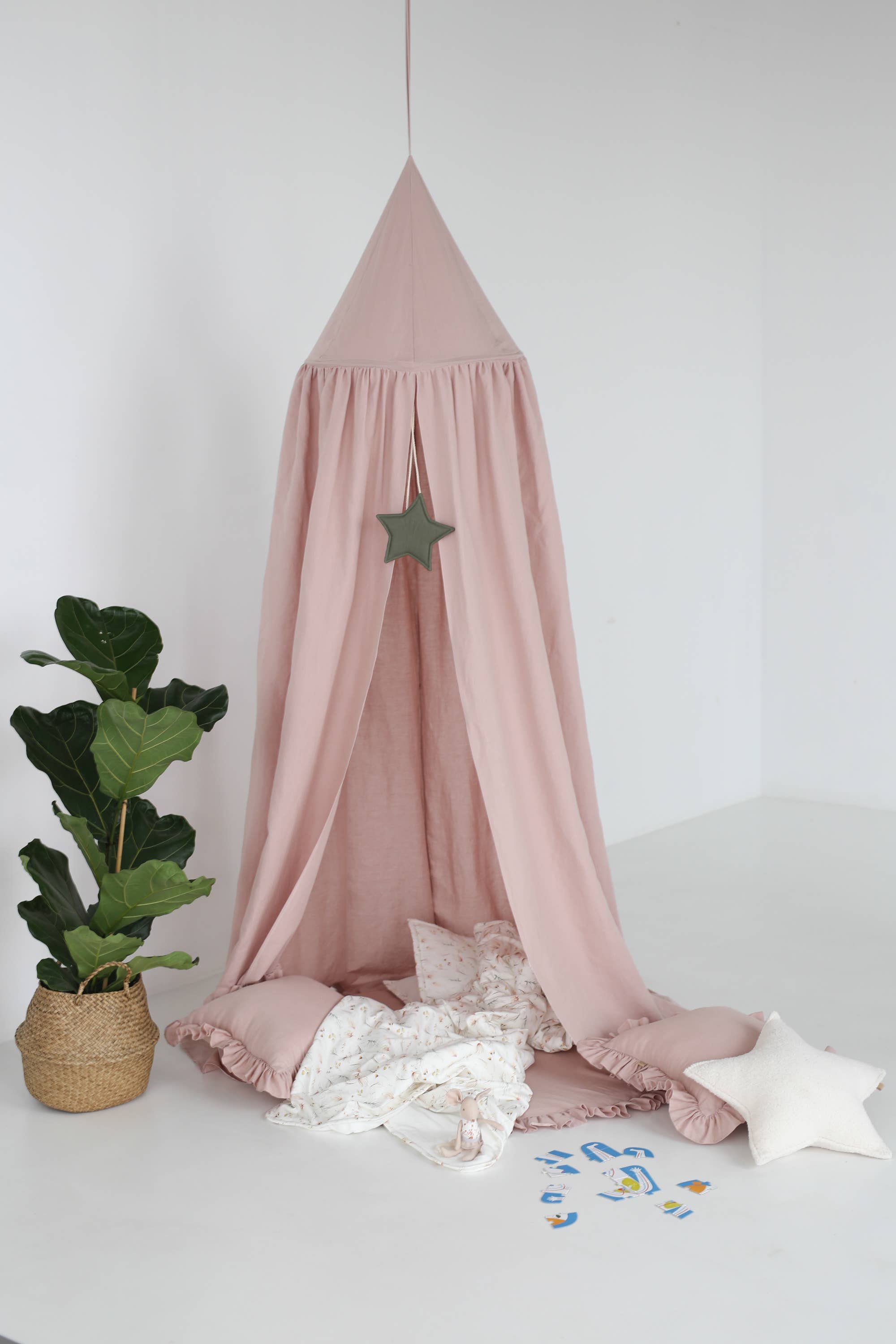 Babyly - Wholesale Bed Canopy - Kids & Baby - linen canopy/ linen baldachin (3 colours)6
