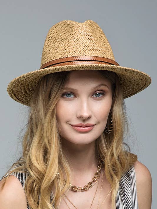 Chapéu Panamá com Ênfase em couro sintético por atacado de Shop Neighbors