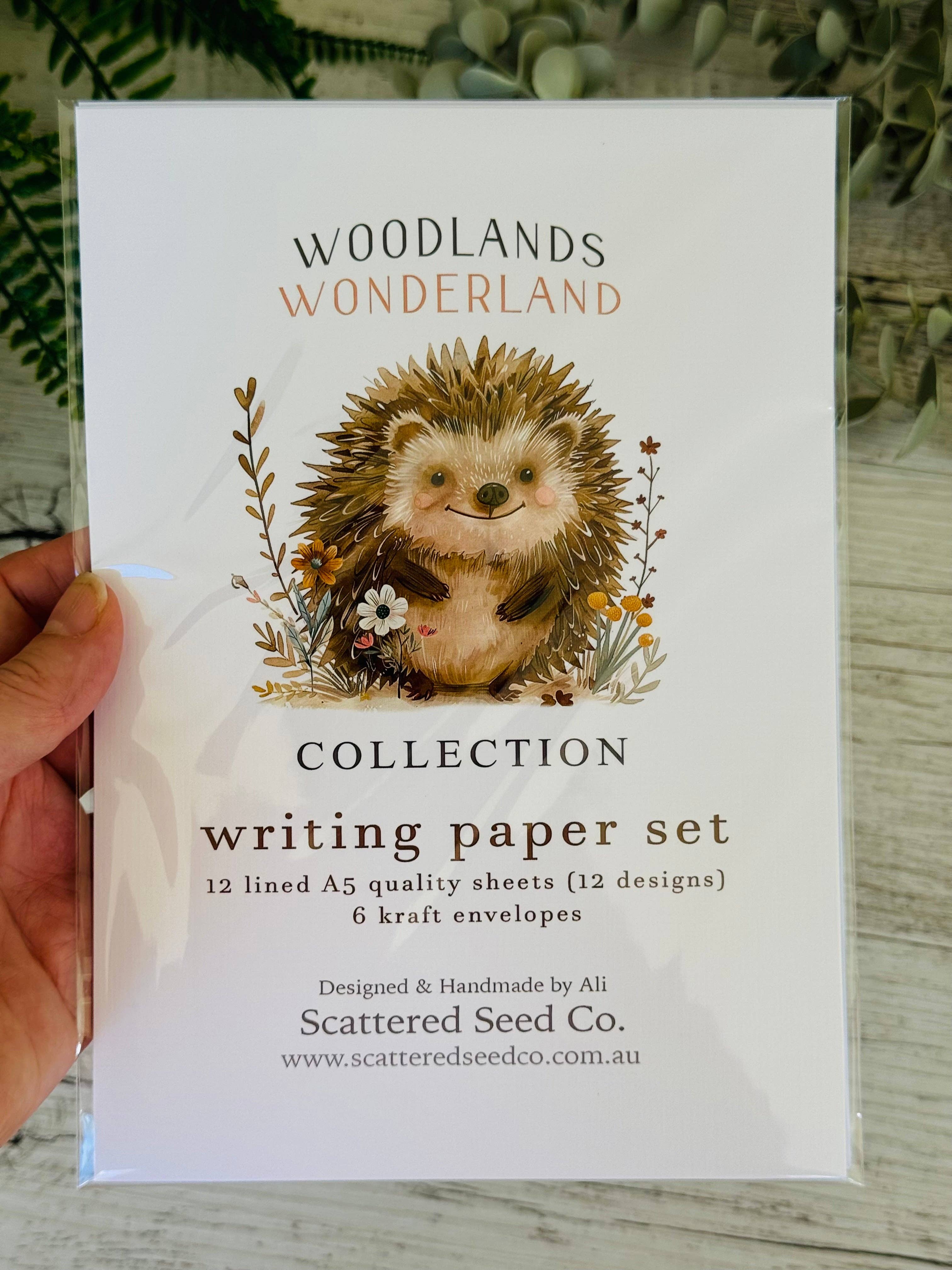 Scattered Seed Co - Wholesale Stationery/Notecard Set - WOODLANDS Wonderland Letter Writing Paper Set for kids4