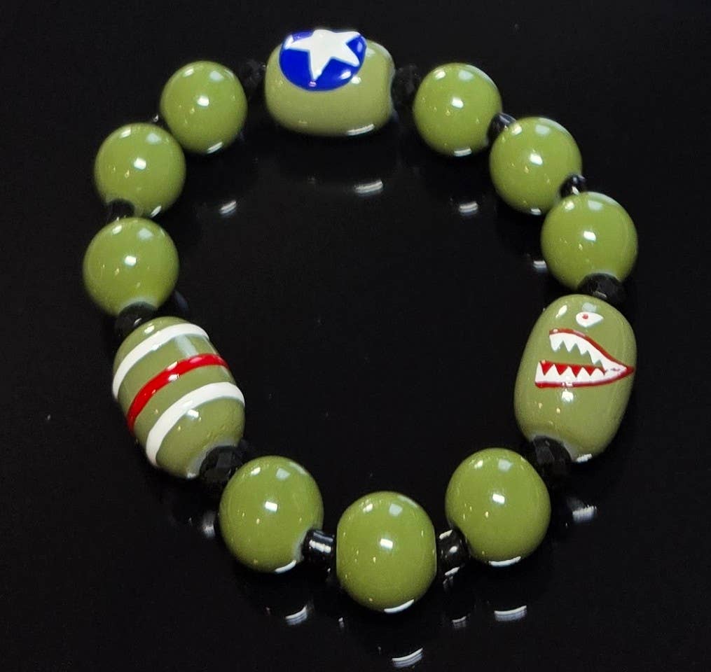 Fiona Accessories - Wholesale Beaded Bracelet - Military Aviation Flight Airplane Aircraft Beaded Bracelet5