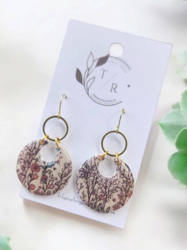 Summer Garden Bella| Clay hoops for wholesale by Twig & Rue boutique