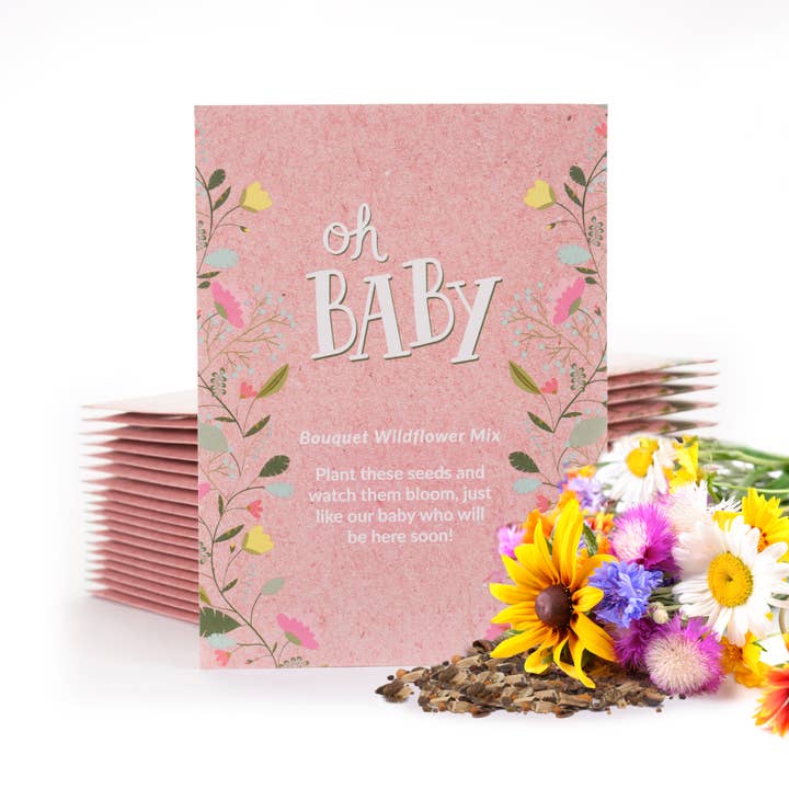 Bentley Seed Co. - Wholesale Plant Seeds - Oh Baby Baby Shower Pink - Bouquet Wildflower Seed Packets1