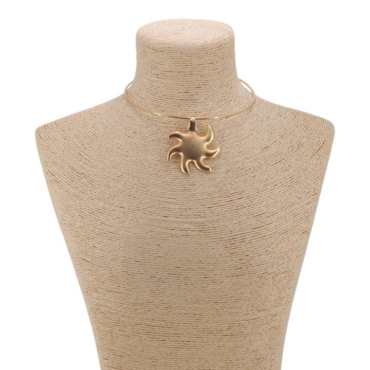 Bijoux Envie Statement Jewelry - Vente Collier ras-de-cou - Collier Vintage Cadran Solaire de Plage | Bijoux Statement1