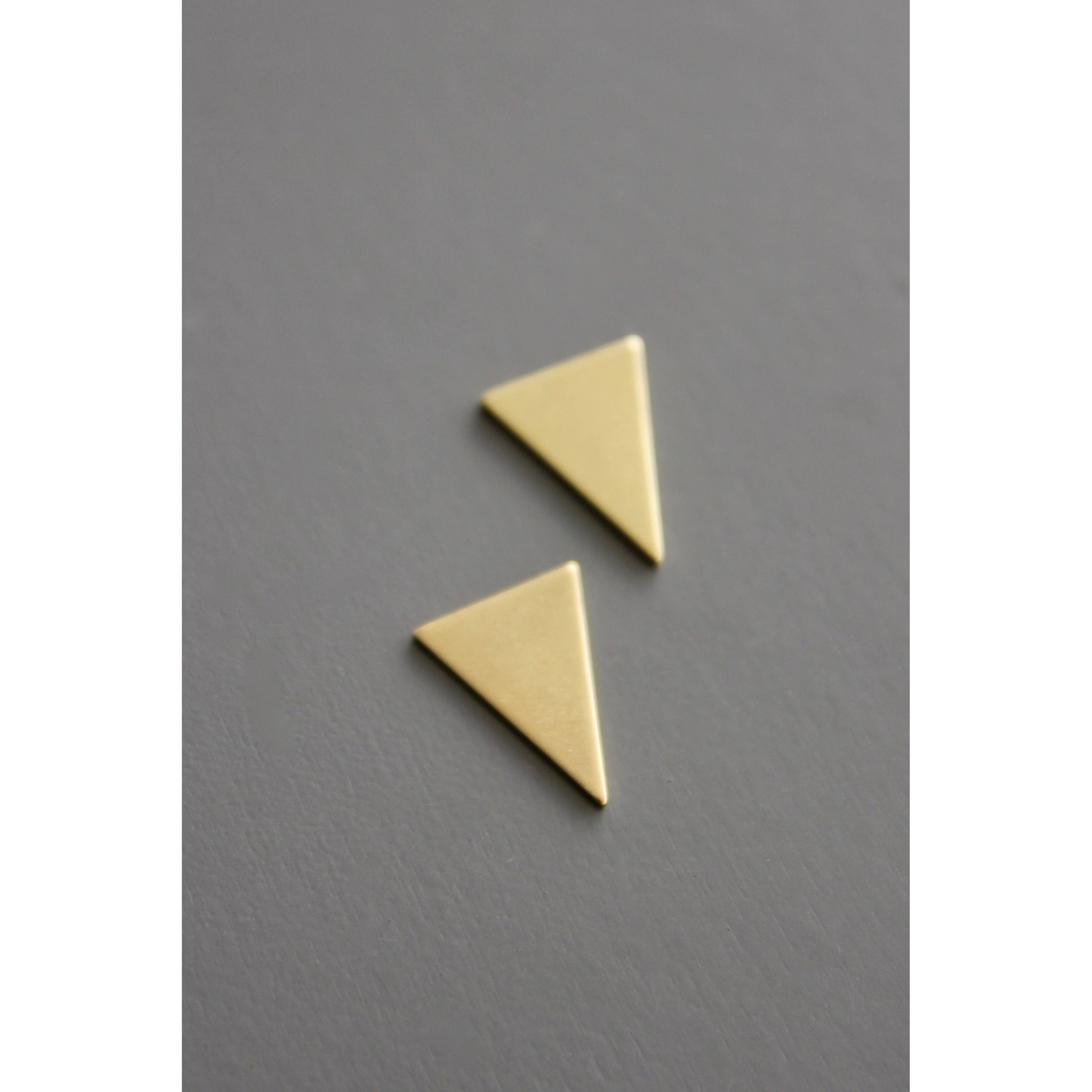 David Aubrey Jewelry - Wholesale Stud/Post Earrings - BKNE56 brass triangle posts2