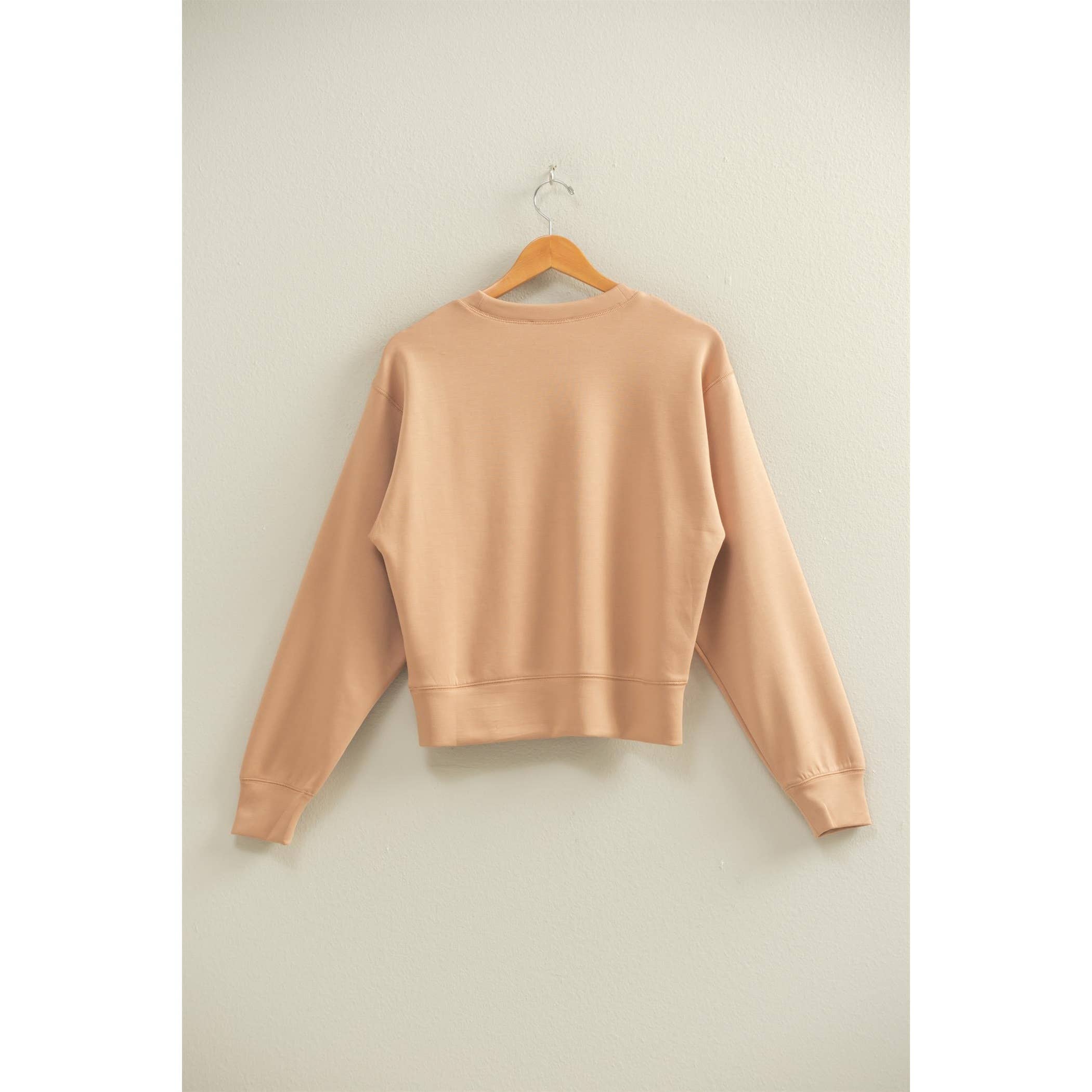 Double Zero – wholesale Sweatshirt - Dam – Dubbelstickad sweatshirt med rund hals1