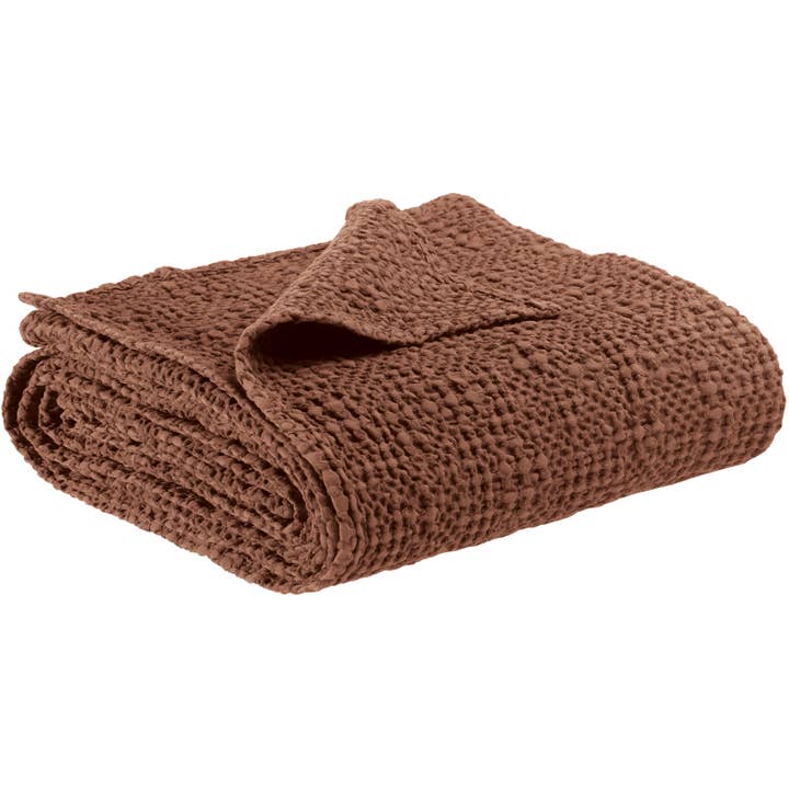 Maison Vivaraise & La Cerise sur le Gâteau - Wholesale Throw Blanket - Tana Tobacco Plaid 140 X 200