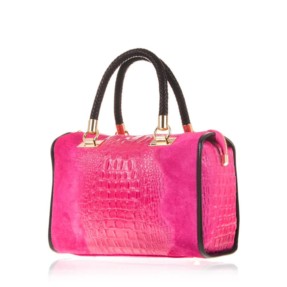 FIRENZE ARTEGIANI – Bolsa de ombro – Mulher por atacado – Sacola feminina Anacapri. Camurça de couro genuíno gravada19