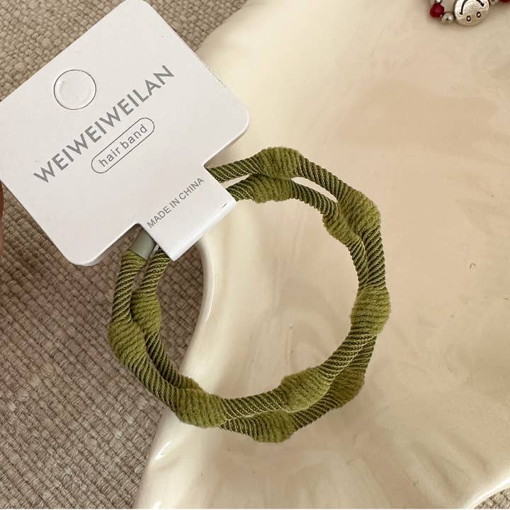 XO Fashion - Wholesale Hair Tie - HTY008 Morandi Color Korean Style Basic Ponytail Hair Tie