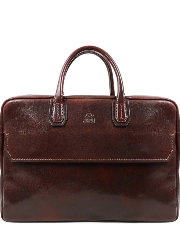 Large Leather Briefcase Laptop Bag - Nostromo for wholesale by Time Resistance