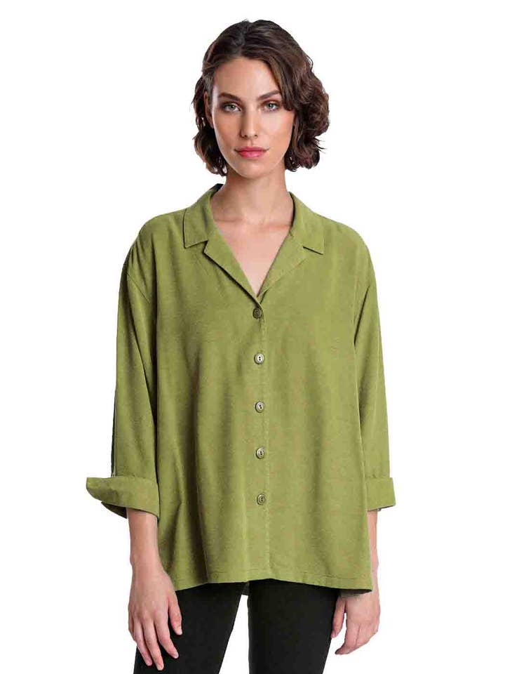 Tianello TENCEL™ Plus Sized "Aida" Blouse - More Colors for wholesale by Tianello