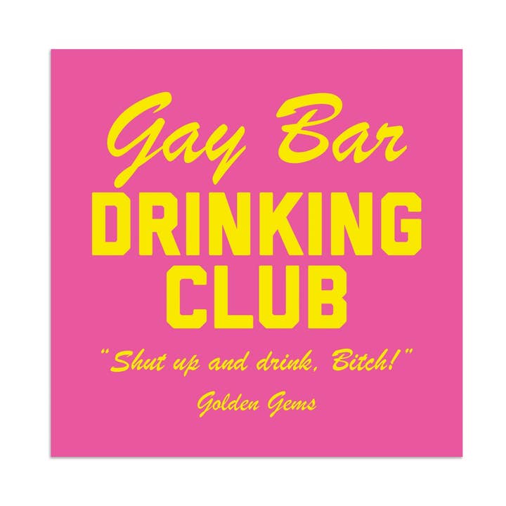 Gay Bar Drinking Club Sticker for wholesale by Golden Gems