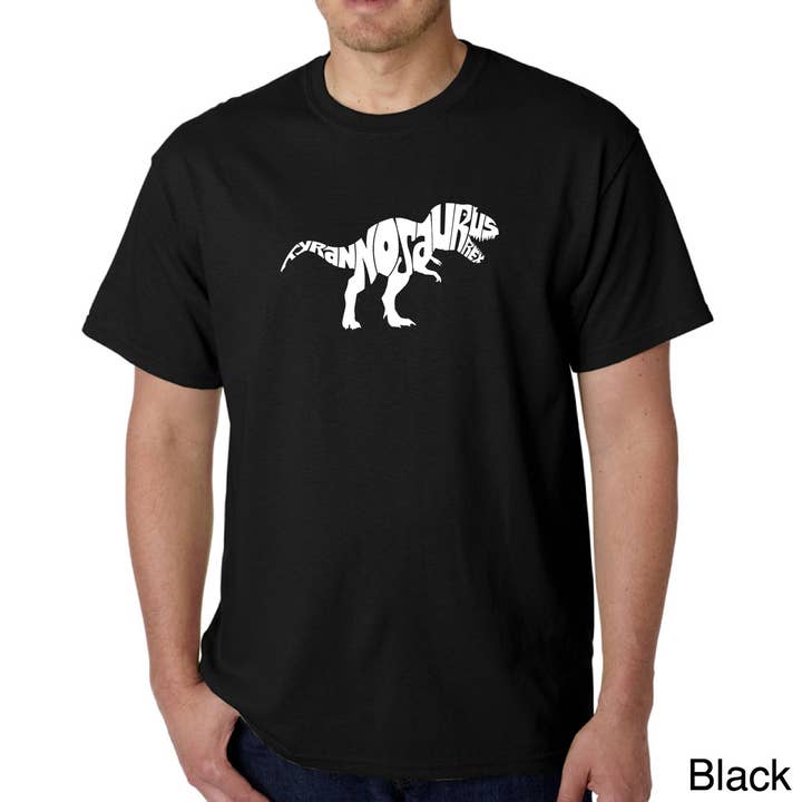 LA Pop Art Men's Word Art T-shirt - TYRANNOSAURUS REX for wholesale by LA Pop Art