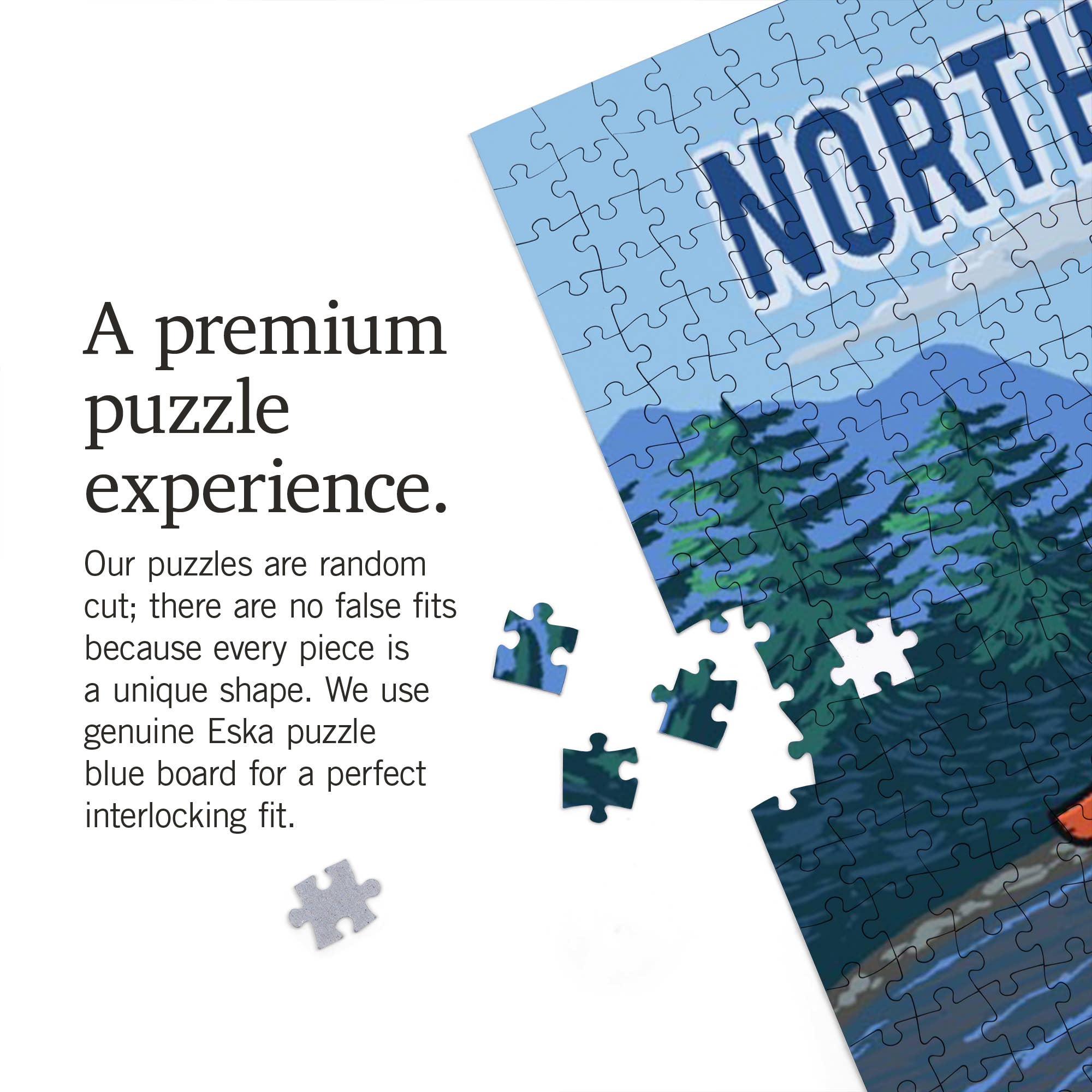 Lantern Press – wholesale Puzzle – Adult – 1000 PIECE PUZZLE North Carolina, Signpost, River3